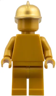 Statue - Pearl Gold with Metallic Gold Fire Helmet