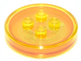 Trans-Yellow Dimensions Toy Tag 4 x 4 x 2/3 with 4 Studs and Trans-Orange Bottom (Generic for Gadget