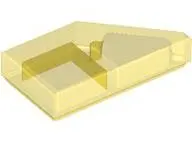 Trans-Yellow Tile, Modified 1 x 2 Wedge Left
