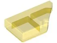 Trans-Yellow Tile, Modified 1 x 2 Wedge Right