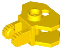 Yellow Hinge 1 x 2 Locking with 2 Fingers and Tow Ball Socket