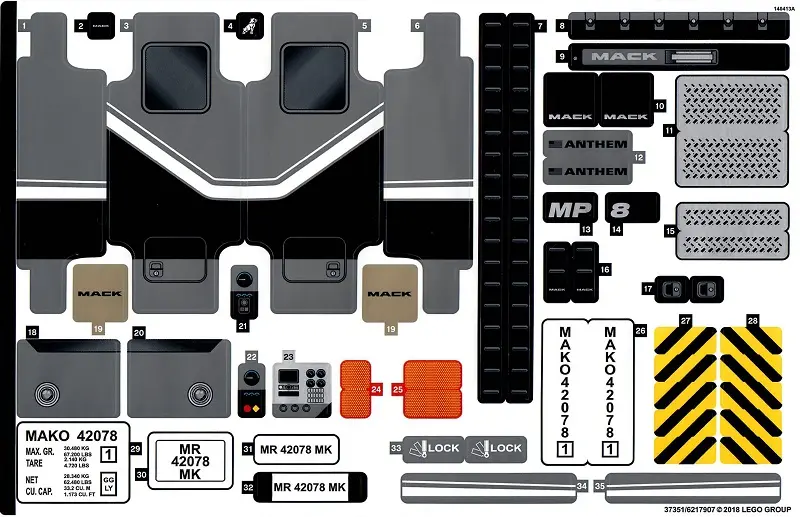 Sticker Sheet for Set 42078 - (37351/6217907)