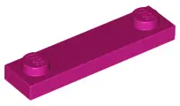 Magenta Plate, Modified 1 x 4 with 2 Studs without Groove