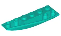 Dark Turquoise Wedge 6 x 2 Inverted Left