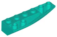 Dark Turquoise Wedge 6 x 2 Inverted Right