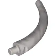 Flat Silver Dinosaur Tail End Section / Horn