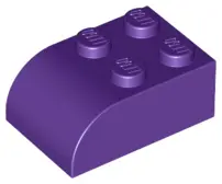 Dark Purple Slope, Curved 3 x 2 with 4 Studs