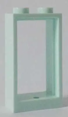 Light Aqua Window 1 x 2 x 3 Flat Front