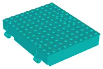 Dark Turquoise Container, Book Cover Half, 12 x 10 x 2 2/3