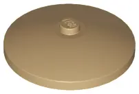 Dark Tan Dish 4 x 4 Inverted (Radar) with Solid Stud