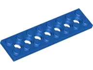Blue Technic, Plate 2 x 8 with 7 Holes