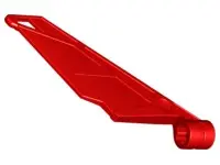 Red Bionicle Wing Small / Tail with Axle Hole