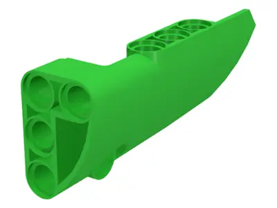 Bright Green Technic, Panel Fairing # 4 Small Smooth Long, Side B