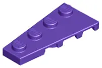 Dark Purple Wedge, Plate 4 x 2 Left