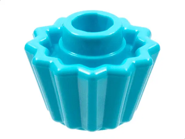 Medium Azure Minifigure, Utensil Cupcake Liner - Indented Top