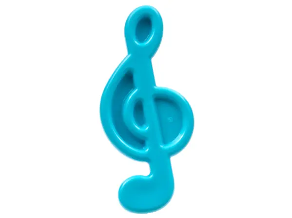 Medium Azure Minifigure, Utensil Trolls Treble Clef
