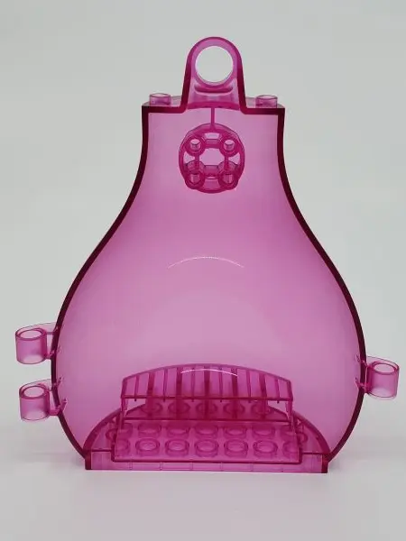 Trans-Dark Pink Container, Pear-Shaped 5 x 12 x 14 Half