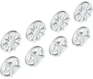 White Wheel Cover 5 Spoke and 10 Spoke for Wheel 18976, 8 in Bag - 4 of Each (Multipack)