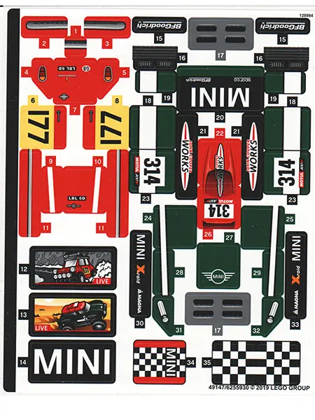 Sticker Sheet for Set 75894 - (49147/6255930)