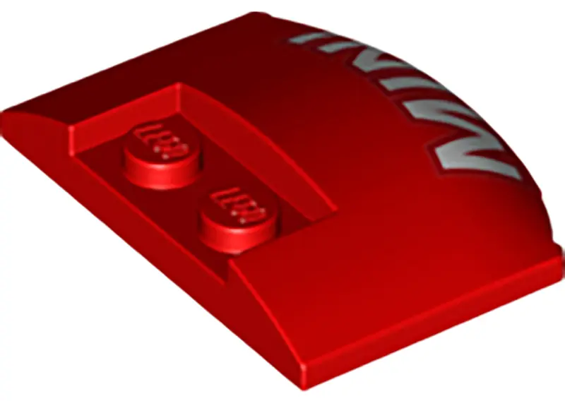 Red Wedge 3 x 4 x 2/3 Triple Curved with 'MINI' Pattern