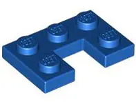 Blue Plate, Modified 2 x 3 with 1 x 1 Cutout