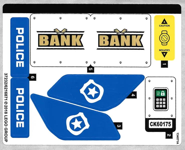 Sticker Sheet for Set 60175 - (37232/6216871)