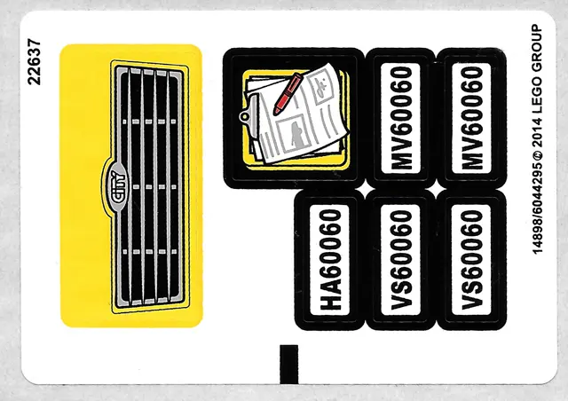 Sticker Sheet for Set 60060 - (14898/6044295)