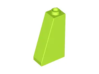 Lime Slope 75 2 x 1 x 3 - Hollow Stud