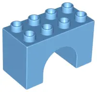 Medium Blue Duplo, Brick 2 x 4 x 2 Arch