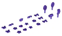Dark Purple Friends Accessories, Hair Care, 20 in Bag (Multipack)