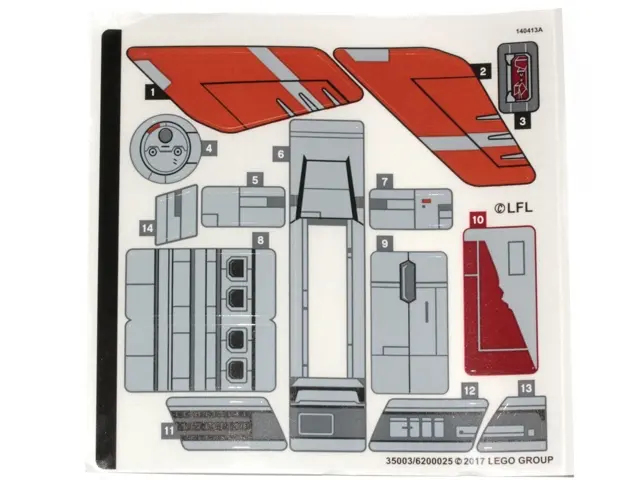 Sticker Sheet for Set 75176 - (35003/6200025)