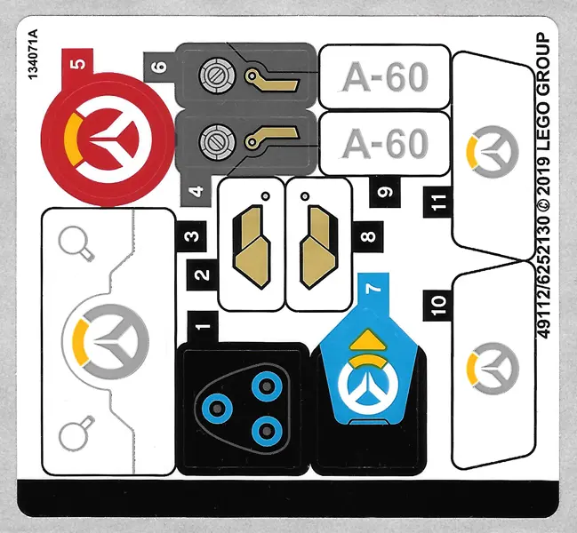 Sticker Sheet for Set 75975 - (49112/6252130)