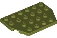 Olive Green Wedge, Plate 4 x 6 Cut Corners