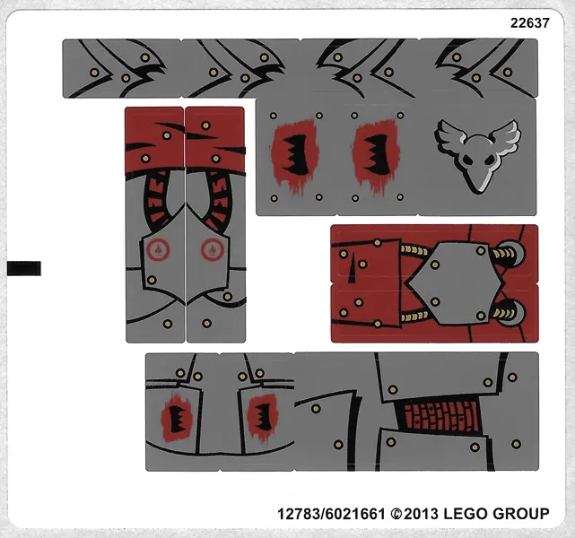 Sticker Sheet for Set 70012-2 - (12783/6021661)