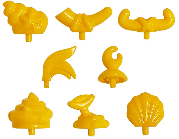Light Orange Minifigure, Moana Headgear Accessories, 8 in Bag (Multipack)