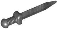 Pearl Dark Gray Minifigure, Weapon Sword, Roman Gladius with Thin Crossguard