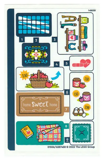Sticker Sheet for Set 41721 - (01506/6387458)