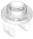 Trans-Clear Plate, Round 1 x 1 with Clip on Bottom