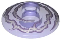 Trans-Purple Dish 2 x 2 Inverted (Radar) with Lavender and White Electricity Pattern