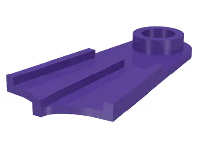 Dark Purple Minifigure Footgear Flipper