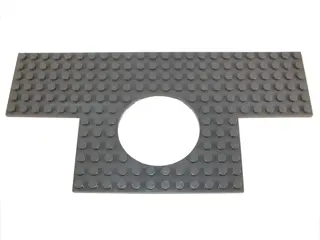 Dark Bluish Gray Plate, Modified 12 x 24 with 6 x 6 Square Cutouts at 2 Corners and 6 x 6 Round Cuto