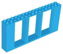Dark Azure Door, Frame 2 x 16 x 6 with 3 Openings and 2 Studs on Either Side on Front