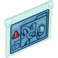 Trans-Light Blue Glass for Window 1 x 4 x 3 - Opening with Loki with Tesseract On Video Screen and T