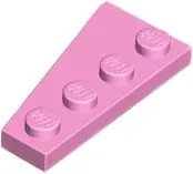 Bright Pink Wedge, Plate 4 x 2 Right