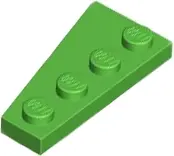 Bright Green Wedge, Plate 4 x 2 Right