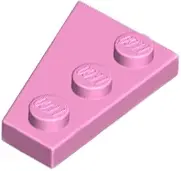 Bright Pink Wedge, Plate 3 x 2 Right