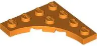 Orange Plate, Modified 4 x 4 with 3 x 3 Curved Cutout