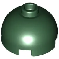 Dark Green Brick, Round 2 x 2 Dome Top
