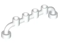 White Bar 1 x 6 with Hollow Studs