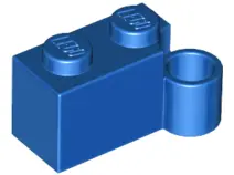 Blue Hinge Brick 1 x 4 Swivel Base